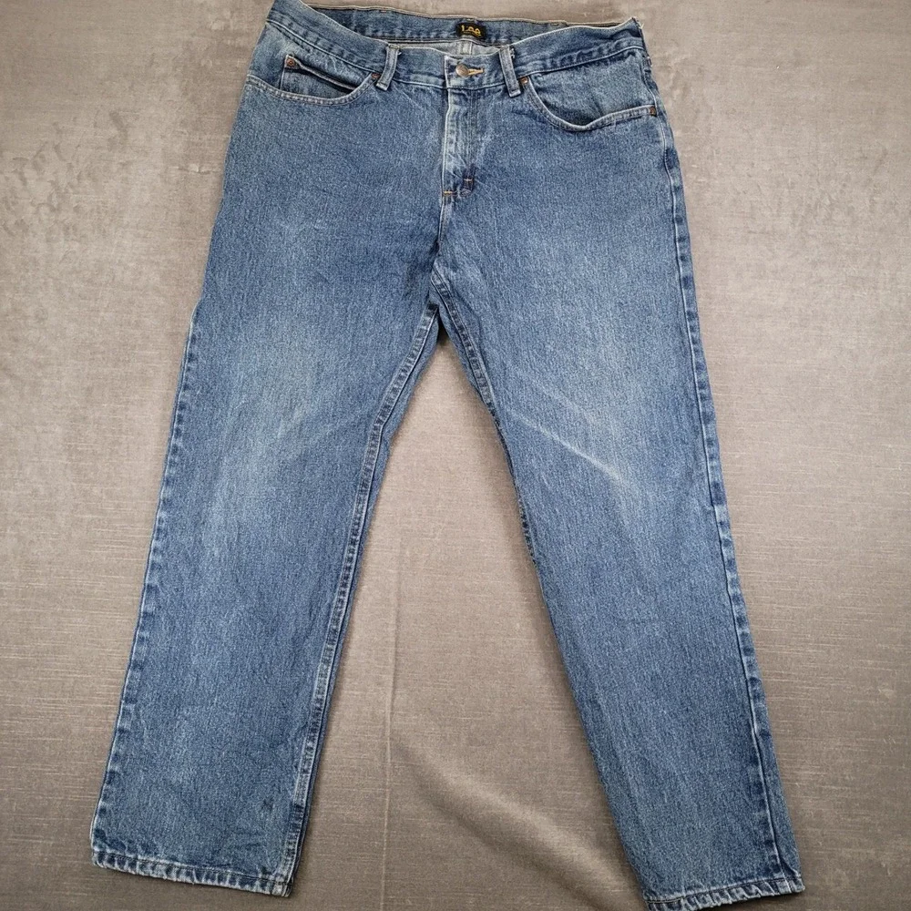 Lee‎ Vintage Y2K Regular Fit Mens Blue Denim Jeans Actual Size 36x29